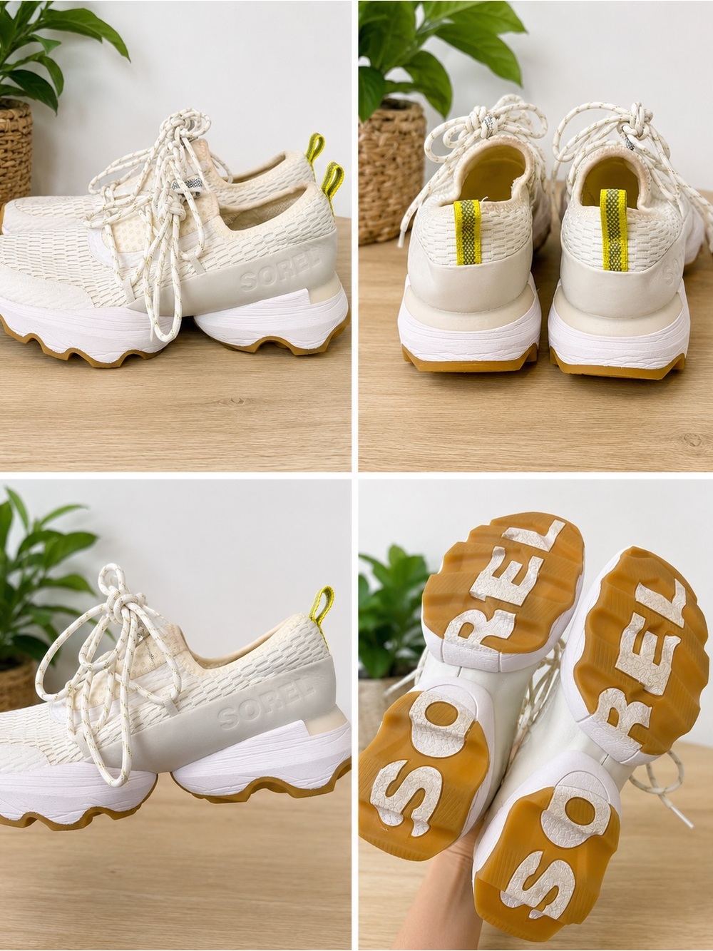 SOREL Kinetic Impact Lace Sneakers Cream White Women’s